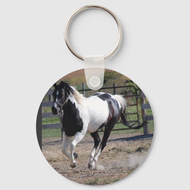 Porte-clés Beau Paint Pinto Horse (Recto)