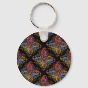 Porte-clés BEAU PAISLEY sur fond noir