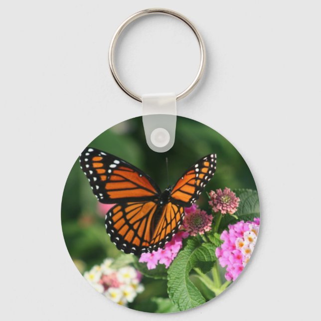 Porte-clés Beau papillon Monarque (Recto)