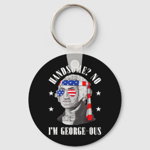 Porte-clés Beau Pas Georgeous Washington Drôle 4 Juillet