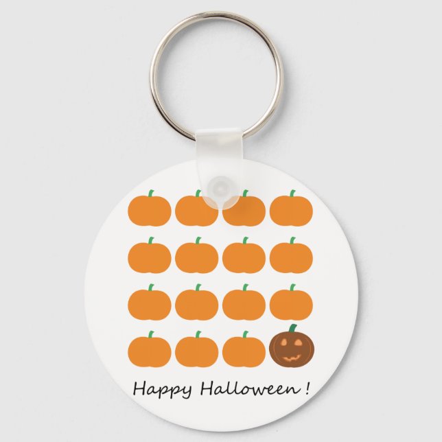 Porte-clés Beau Patch Citrouille Halloween (Recto)