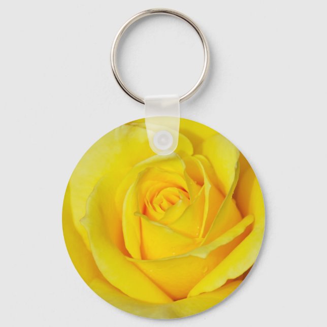 Porte-clés Beau pétales de rose jaune (Recto)
