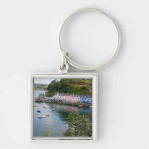 Porte-clés Beau port et voiliers avec reflets en 2