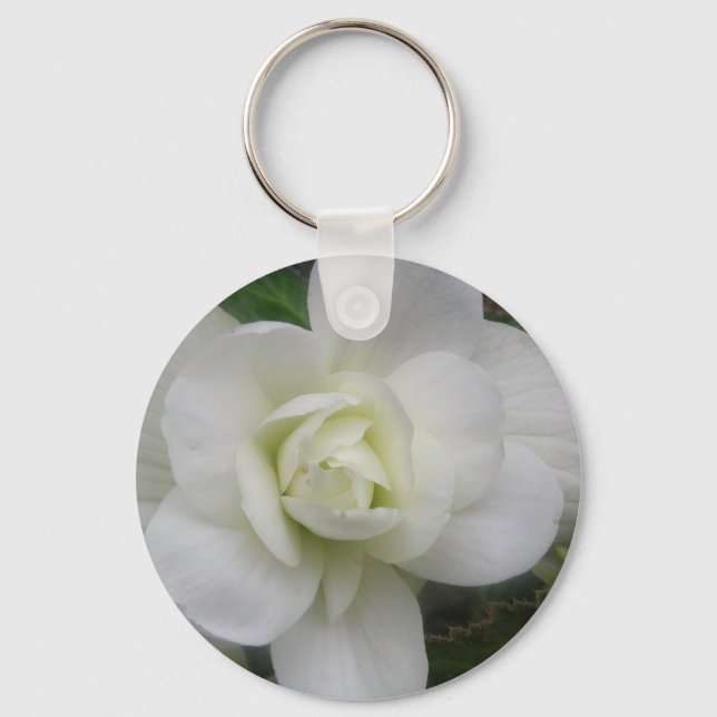 Porte-clés Beau Porte - clé de carnation blanche (Recto)