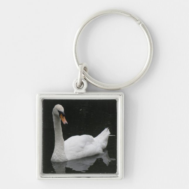 Porte-clés Beau Porte - clé de cygne blanc (Devant)