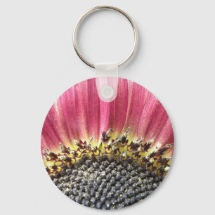 Porte-clés Beau Porte - clé de tournesol rose