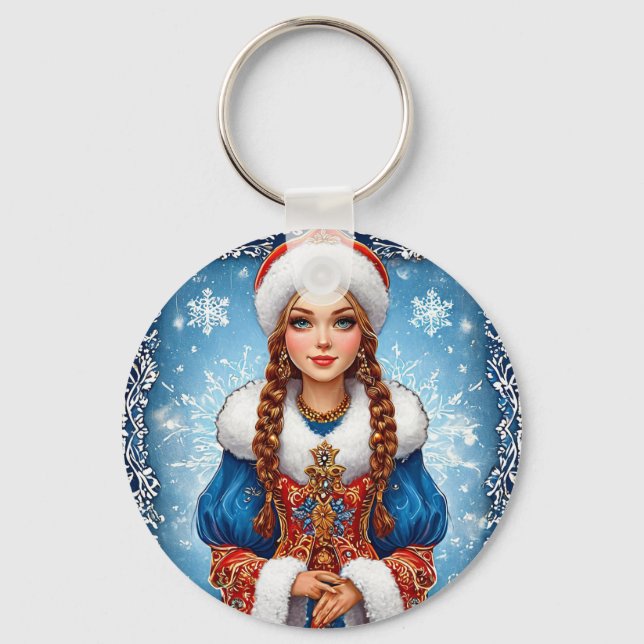 Porte-clés Beau portrait hivernal pour maigre neige (Recto)