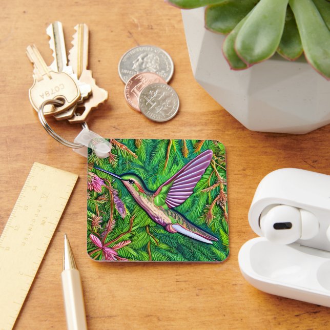Porte-clés Beau Shabby Chic Petit Colibri. (Bureau)