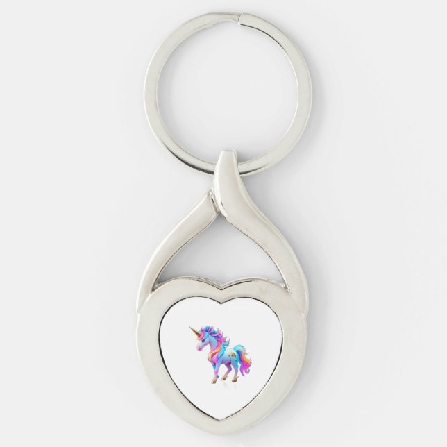 Porte-clés Beau Sticker Unicorn 1 (Devant)