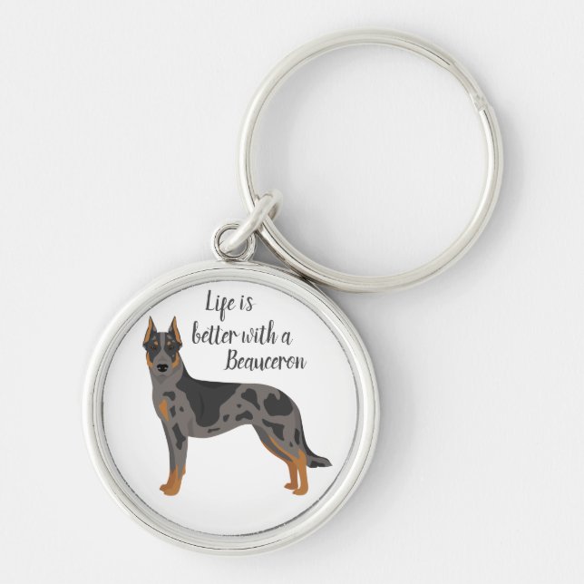 Porte-clés Beauceron. Chien berger français (Devant)