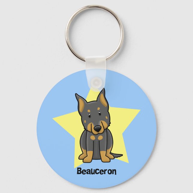 Porte-clés Beauceron étoile de Kawaii (Recto)