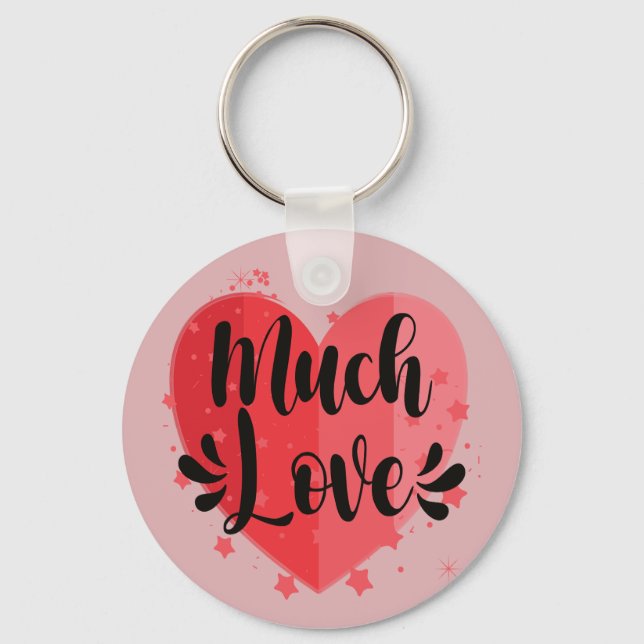 Porte-clés Beaucoup d'amour, grand coeur (Recto)