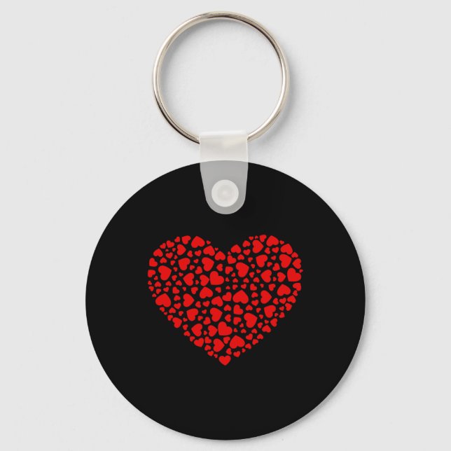 Porte-clés Beaucoup de Coeurs Saint-Valentin Garçons Filles E (Recto)