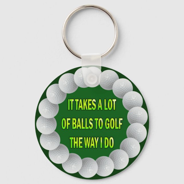 PORTE-CLÉS BEAUCOUP D'HUMOUR DE GOLF BALLS (Recto)
