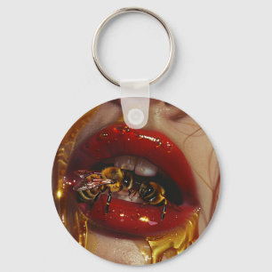 Porte-clés Beauté Honey Drip – Portraits dorés sensuels de fe