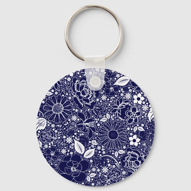 Porte-clés Beautés botaniques Porte - clé bleu (Recto)