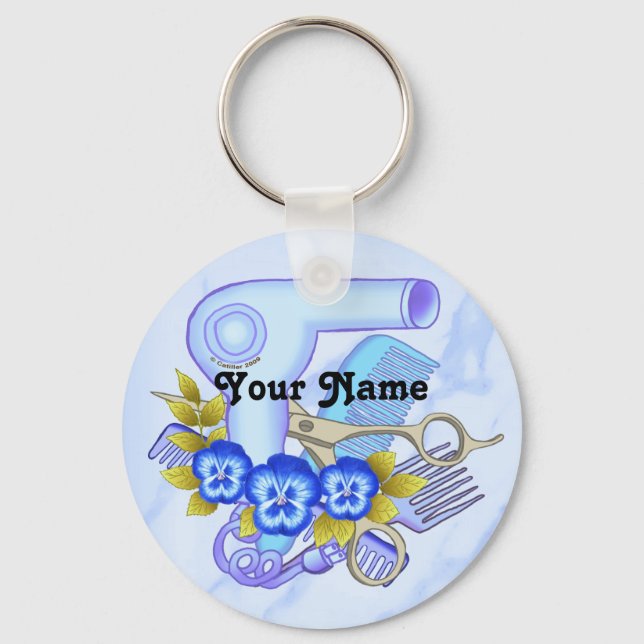 Porte-clés Beautician Blue Pansy   (Recto)