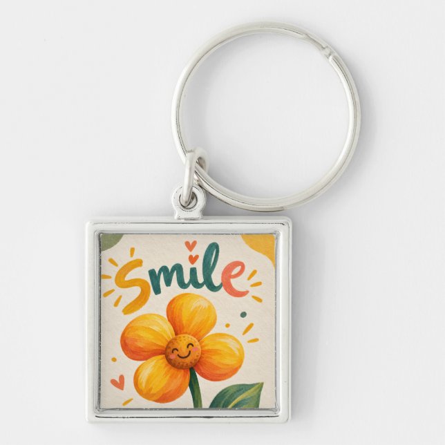 Porte-clés beautiful flower key tag (Devant)