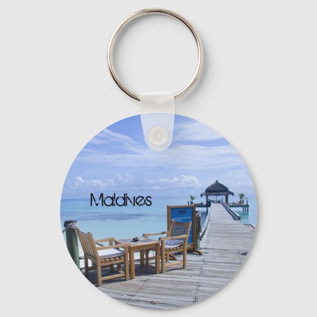 Porte-clés Beautiful Maldives Beach Keychain (Recto)