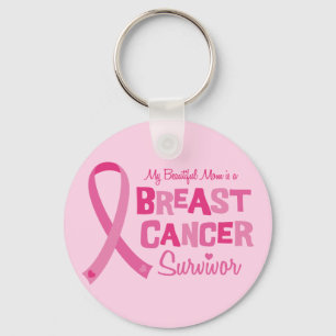 Porte-clés Beautiful Mom Breast Cancer Survivor Key Chains
