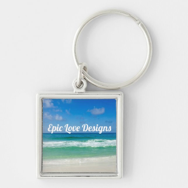 Porte-clés Beautiful Ocean Photo Customizable Beach House  (Devant)