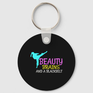 Porte-clés Beauty Brains Black Belt Karate Martial Arts Cadea