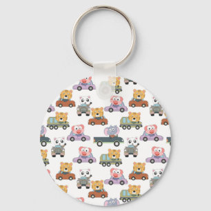 Porte-clés Beaux Animaux En Voitures Motif