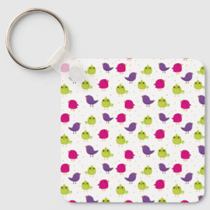 Porte-clés Beaux oiseaux colorés