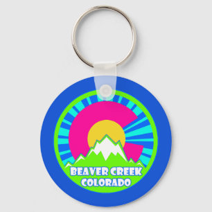 Porte-clés Beaver Creek Colorado neon montagnes porte - clé
