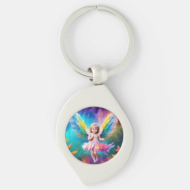 Porte-clés Bébé Bébé Ange ailes Art-38424 (Devant)