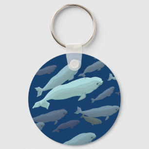 Porte-clés Bébé Beluga baleine Porte - clé baleine cadeaux d'