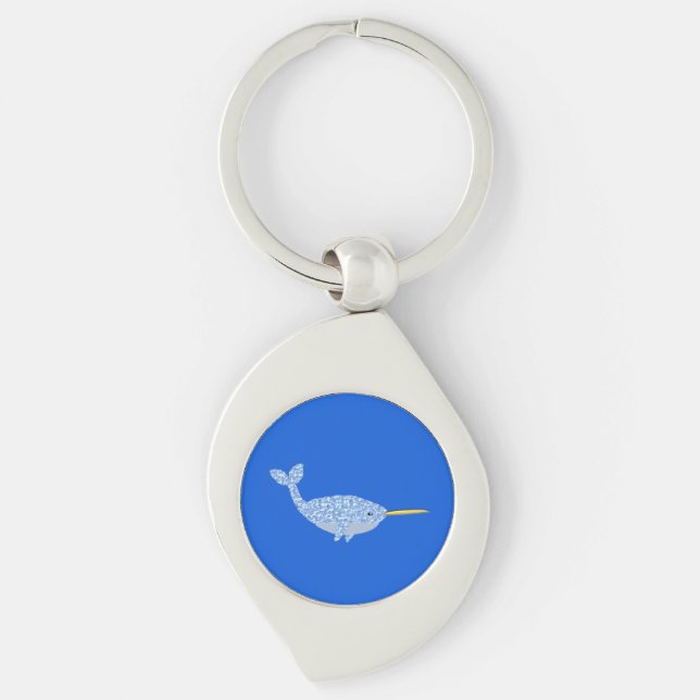 Porte-clés Bébé bleu mignon garçon Narwhal (Devant)