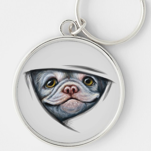 Porte-clés Bébé Bouledogue  (Devant)