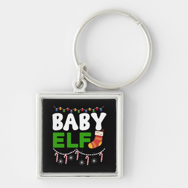 Porte-clés Bébé Elfe Noël Conception de vacances-84608 (Devant)
