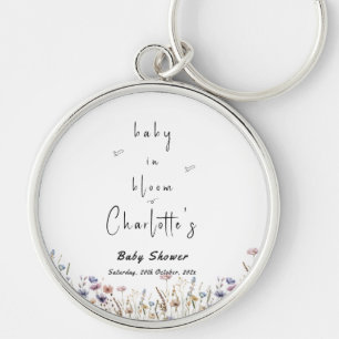Porte-clés Bébé en Fleur Baby Shower Fleur Sauvage