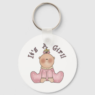 Porte-clés Bébé en pyjama C'est une fille