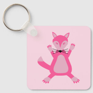 Porte-clés Bébé Fille Rose Mignonne Renard Baby Shower Person