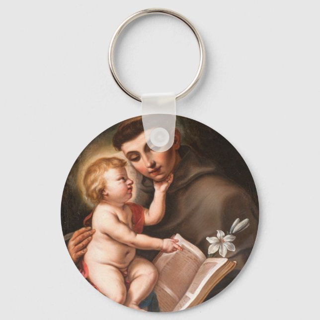 Porte-clés Bébé Jésus Avec Saint Antoine De Padoue (Recto)