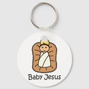 Porte-clés Bébé Jésus dans Manger