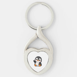 Porte-clés Bébé manchot mignon faisant signe Personnage de de