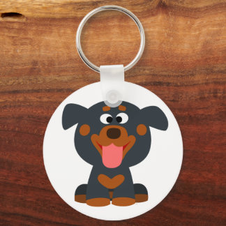 Porte-clés Bébé mou caricature Porte - clé Rottweiler