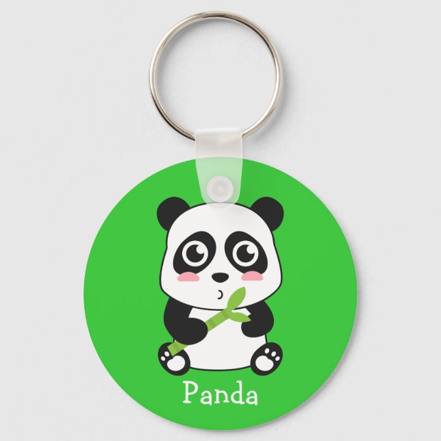 Porte-clés Bébé panda mignon et câlin (Recto)