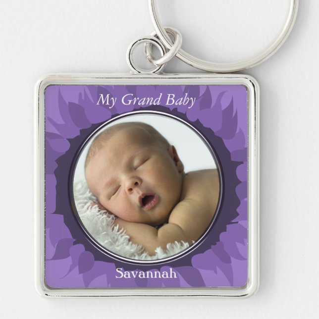 Porte-clés bébé photo de Marguerite de Gerber viol (Devant)