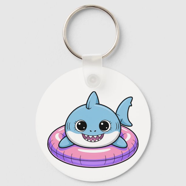 Porte-clés Bébé Requin Mignon Avec Flotteur | Enfants (Recto)