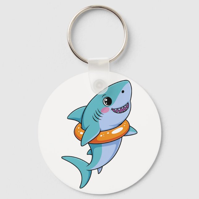 Porte-clés Bébé Requin Mignon Avec Flotteur | Enfants (Recto)