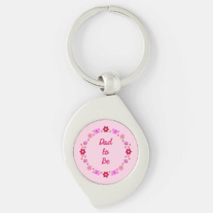 Porte-clés Bébé rose Papillons et fleurs personnalisés