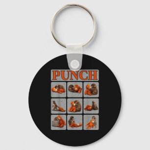 Porte-clés Bébé singe mignon nommé punch shirt punch monkey