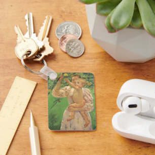 Porte-clés Bébé tendant la main vers une pomme de Mary Cassat