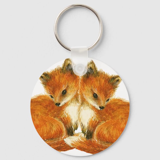 Porte-clés Bébé Twin Foxes (Recto)