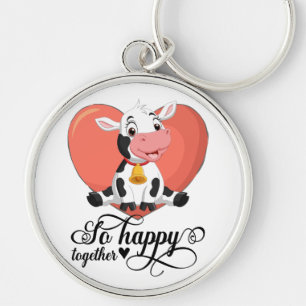 Porte-clés Bébé Vache si heureux ensemble Red Heart Porte - c